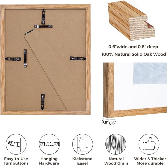 Thumbnail 1 de Solid Oak 8x10 Picture Frame