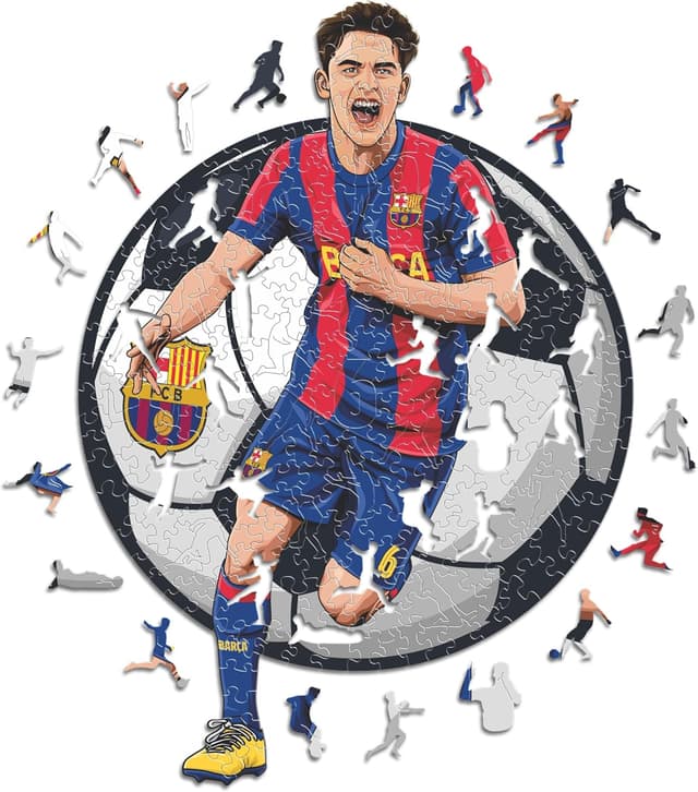 Detalle de Iconic Puzzles Barcelona „GAVI“ Holzpuzzle, offiziell lizenziert, 270 Teile (Größe M)