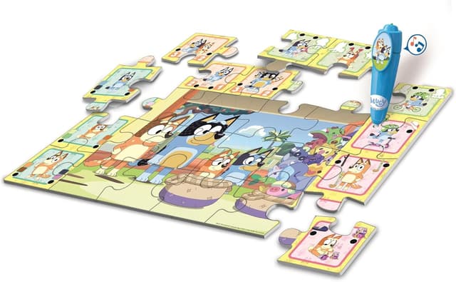Detalle 2 de Clementoni Bluey Quiz-Bodenpuzzle 24 Teile