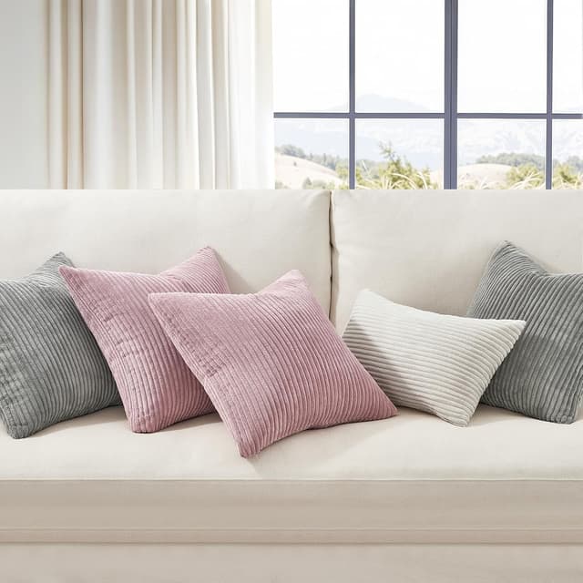 Detalle 1 de Topfinel Kissenbezug 40x40 rosa 2er Set 🛋