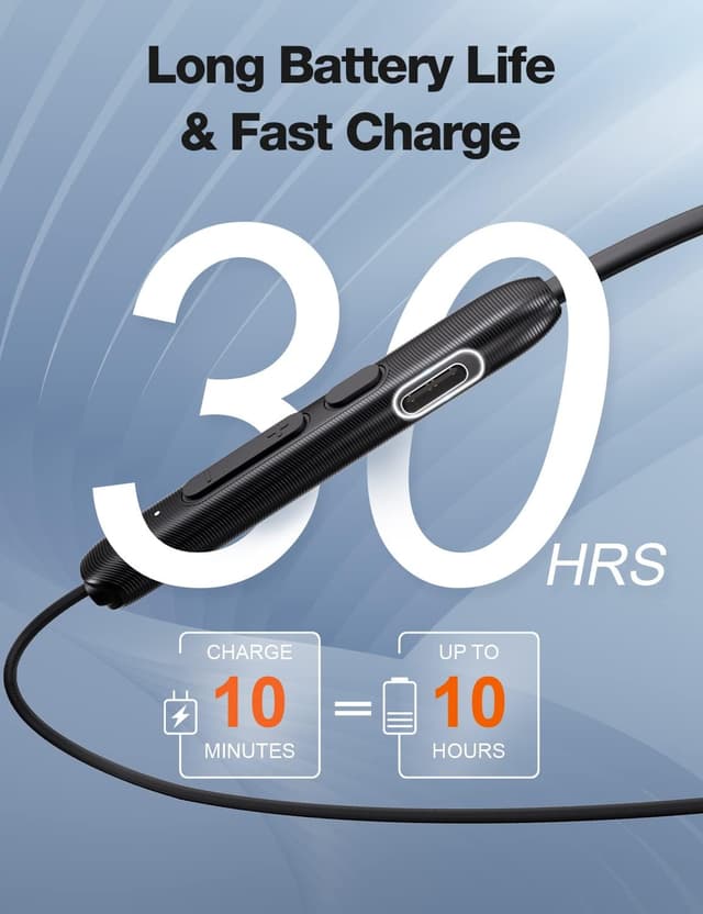 Detalle 2 de Rythflo V5.2 Wireless Neckband Earphones, 30H