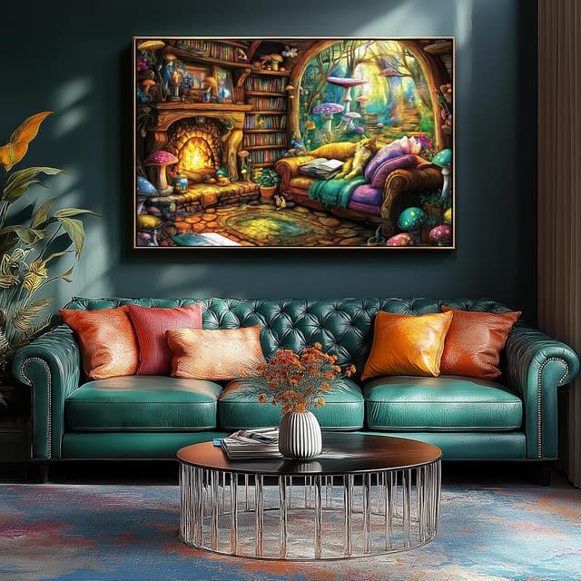 Detalle 2 de Blueforest 1000-piece Fantasy Mushroom Puzzle 🧩