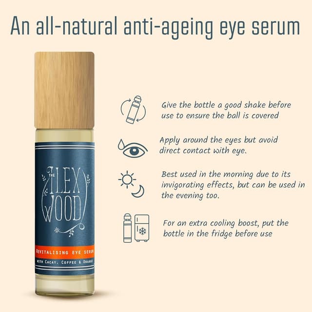 Detalle 2 de The Ilex Wood Revitalising Eye Serum (Cacay Oil) – 10ml all-natural vegan anti-ageing eye serum