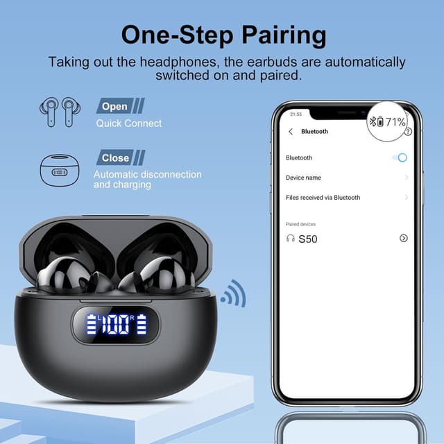 Thumbnail 6 de Cuffie Bluetooth 2025 Auricolari 48Ore