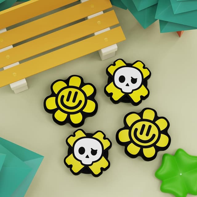 Detalle 2 de PlayVital Joystick Caps Happy & Gloomy for Switch