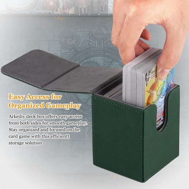 Detalle de Arkeiliy Card Deck Box 4-Pack (110+ storage) with Card Sleeves