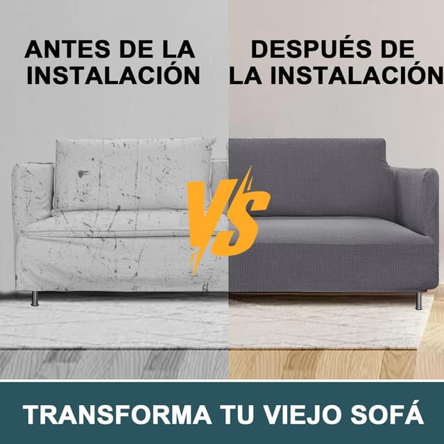 Thumbnail 4 de BellaHills fundas sofá SÖDERHAMN 3+2 plazas antimanchas gris 🛋