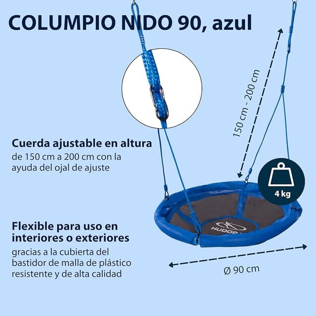 Thumbnail 1 de HUDORA Nido 90 Columpio 90cm 100 kg azul