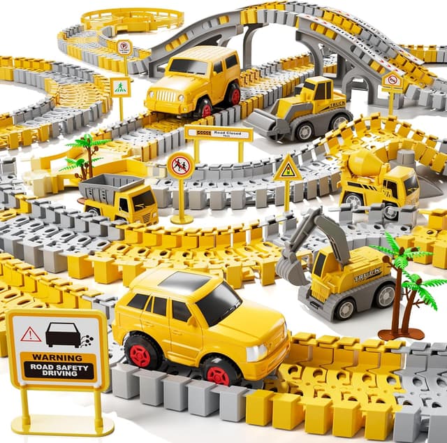 Detalle 2 de iHaHa Construction Race Track Set for Ages 3–6