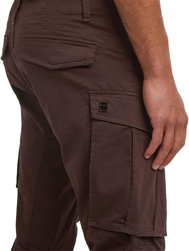 Detalle de G-Star Herren Rovic Zip 3D Regular Tapered Pants – mit Reißverschluss am Hosenschlitz