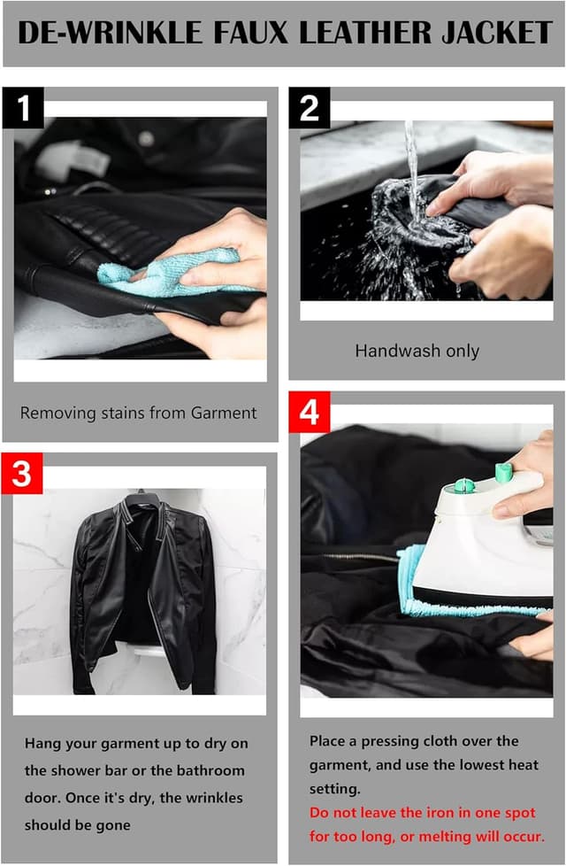 Detalle de Bellivera Women’s Faux Leather Casual Jacket (Lightweight Classic Motorcycle Coat) — 2025 Spring Trend