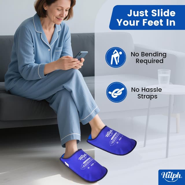 Detalle de Hilph Foot Ice Pack Slippers 2 pack