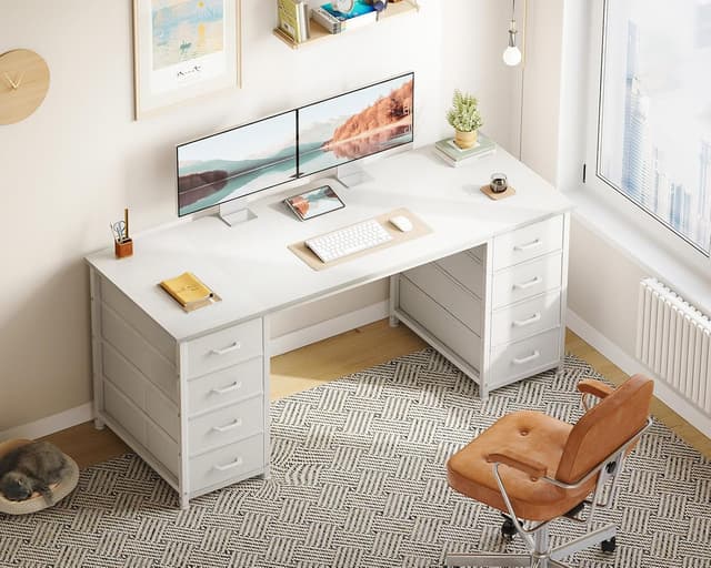 Thumbnail 6 de Coleshome Scrivania 140x48cm 8 cassetti