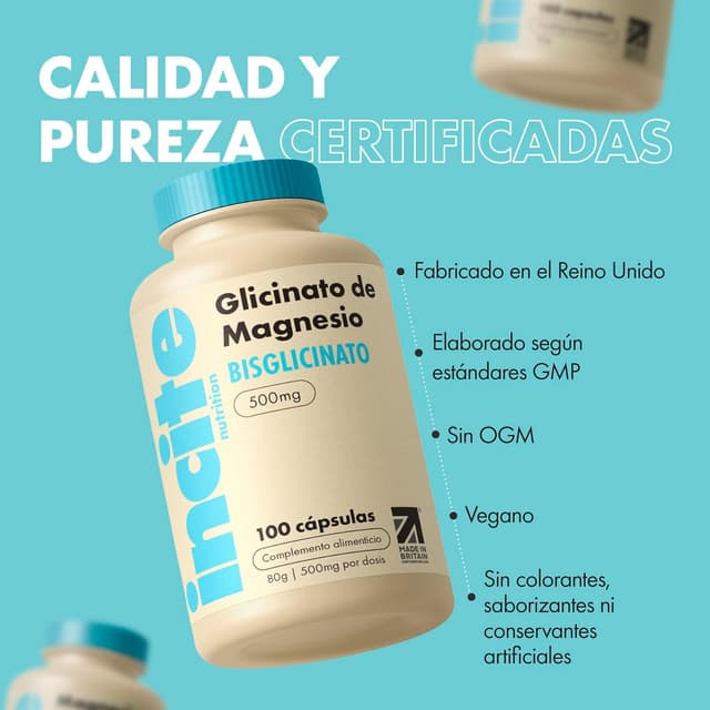 Thumbnail 3 de Magnesio Bisglicinato 500mg 💊 | Alta Biodisponibilidad, Sueño