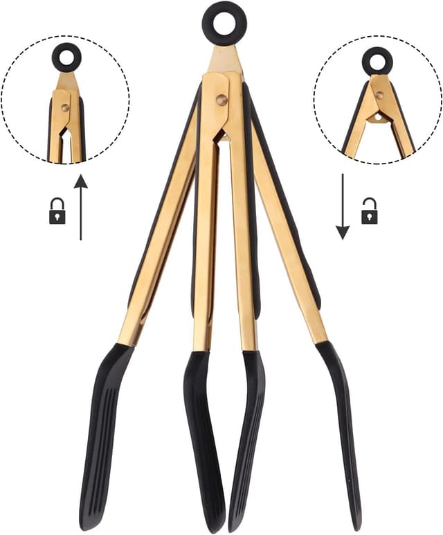 Thumbnail 1 de Mafier 2-Piece Kitchen Spatula Tongs 9" & 12" with BPA-Free Silicone Tips