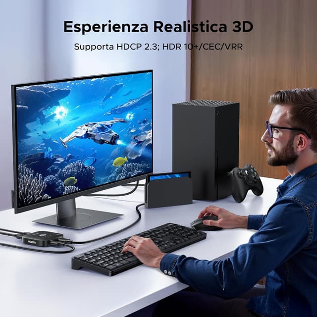 Thumbnail 6 de UGREEN Switch HDMI 2.1 2 ingressi 1 uscita 8K 60Hz