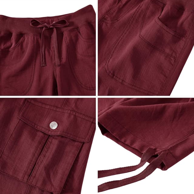 Thumbnail 6 de JINSHI Damen 3/4 Cargo-Shorthose mit Mehrfach-Taschen (Capri-/Freizeithose) für Sommer, Alltag & Outdoor