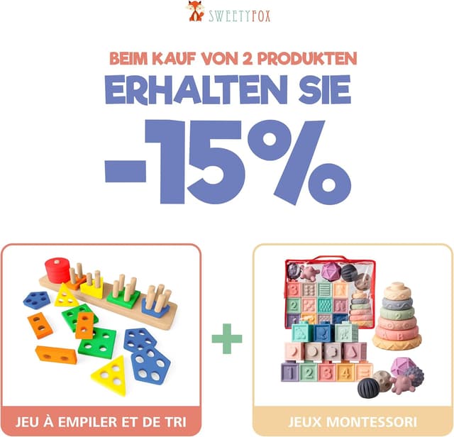 Thumbnail 6 de Sweety Fox Montessori Holz Spielzeug 1 Jahr