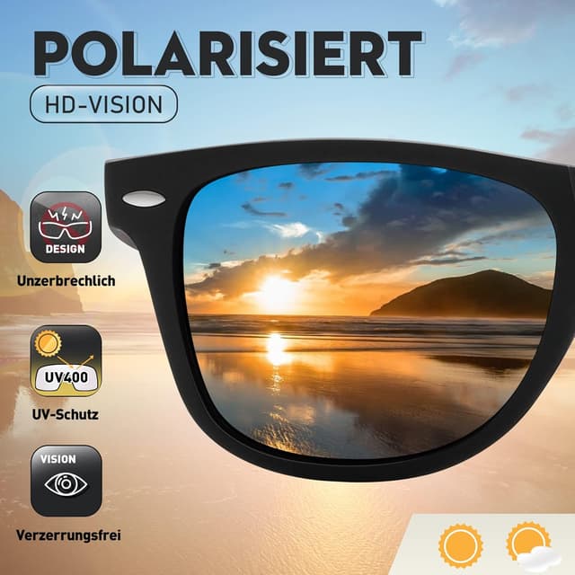 Thumbnail 5 de wearPro Sonnenbrille Unisex Polarisiert UV400 Rechteckig