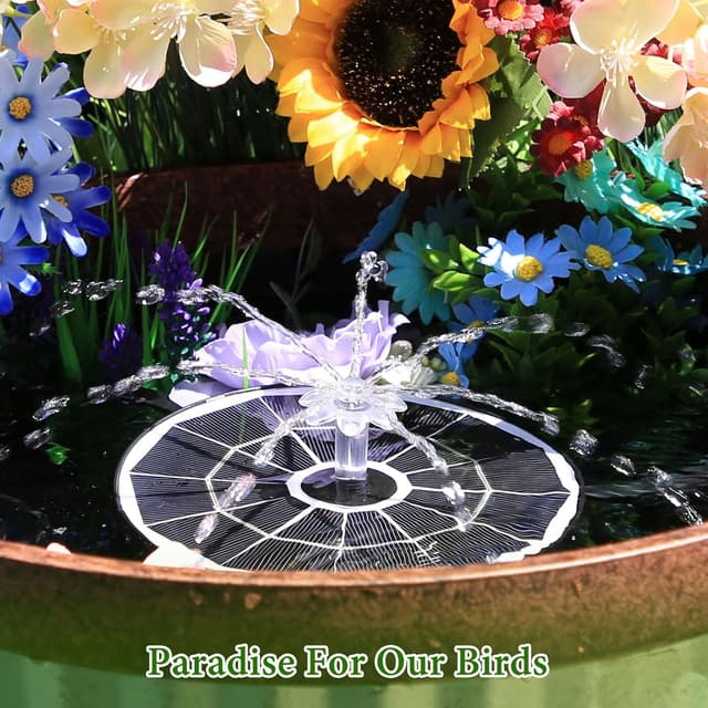 Detalle de AISITIN solar water fountain 3.7W