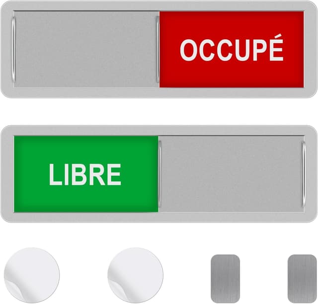 Imagen de GlasFlength Panneau Porte Libre Occupé en OfertitasTOP