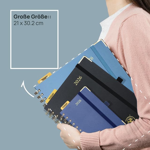 Detalle 2 de POPRUN Kalender 2026 A4 Wochenplaner 📘