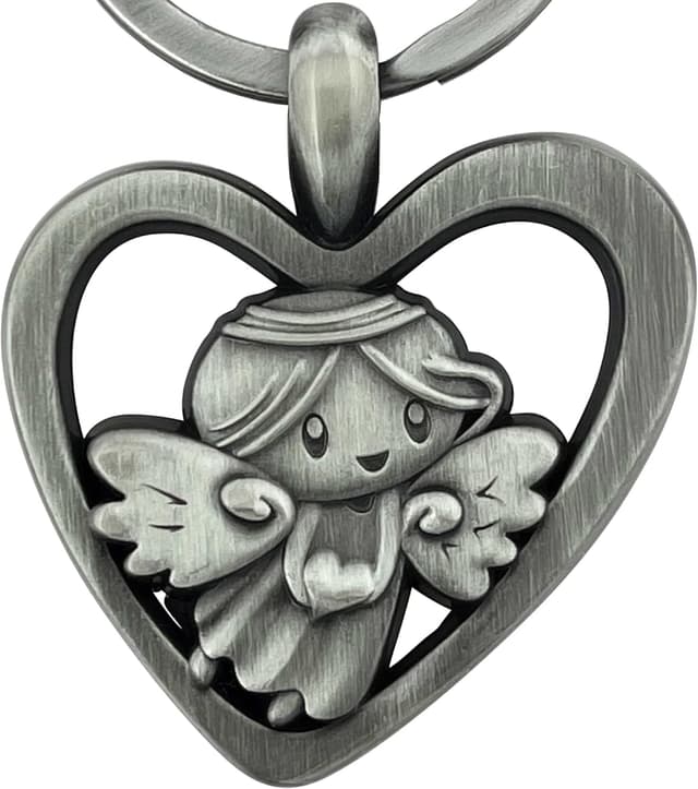 Thumbnail 6 de LANOLU Schutzengel Schlüsselanhänger Engel als Glücksbringer für Auto, Motorrad & Fahrrad – mit Platz für Gravur