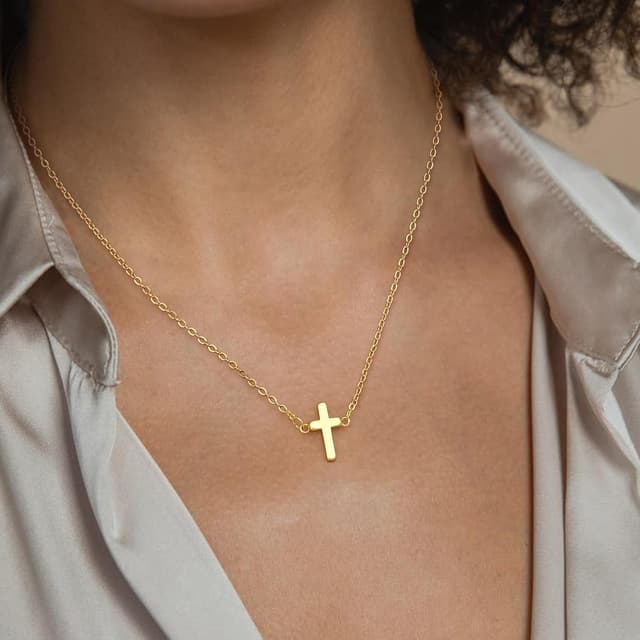 Thumbnail 2 de BodyBonita Kreuzkette Damen 16 Zoll