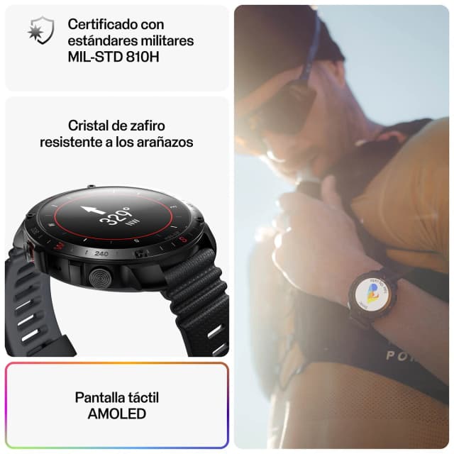 Detalle de Polar Grit X2 Pro (Talla S-L) con sensor H10 Polar, reacondicionado grado B