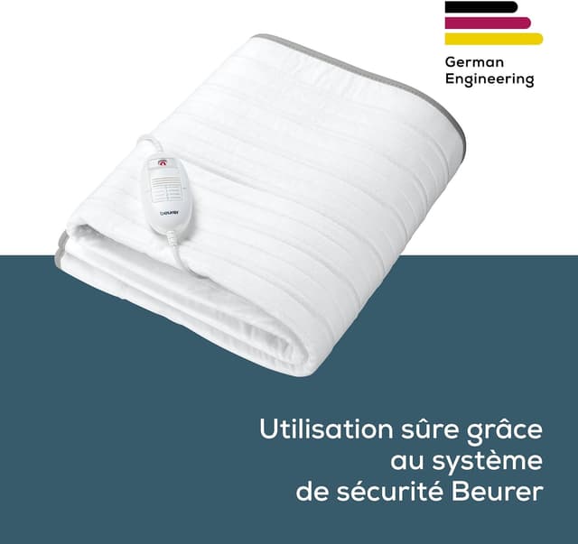 Detalle de Surmatelas chauffant Beurer TS 17 : 3 niveaux de température avec interrupteur amovible