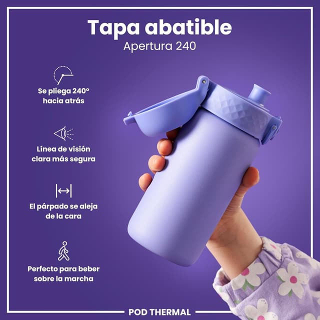Thumbnail 4 de ION8 Botella Térmica Agua Niños 🧊, 320ml, Sin Fugas, Fácil Abrir