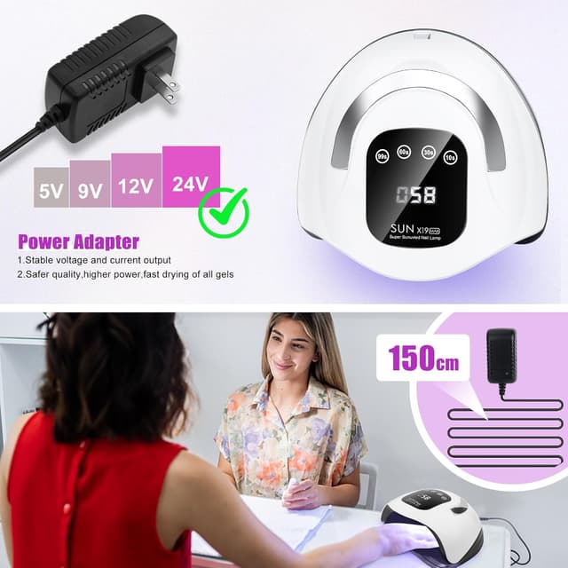 Detalle 1 de Wisdompark 320W UV LED Nail Lamp