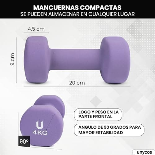 Thumbnail 4 de unycos Par Mancuernas Neopreno 4 kg
