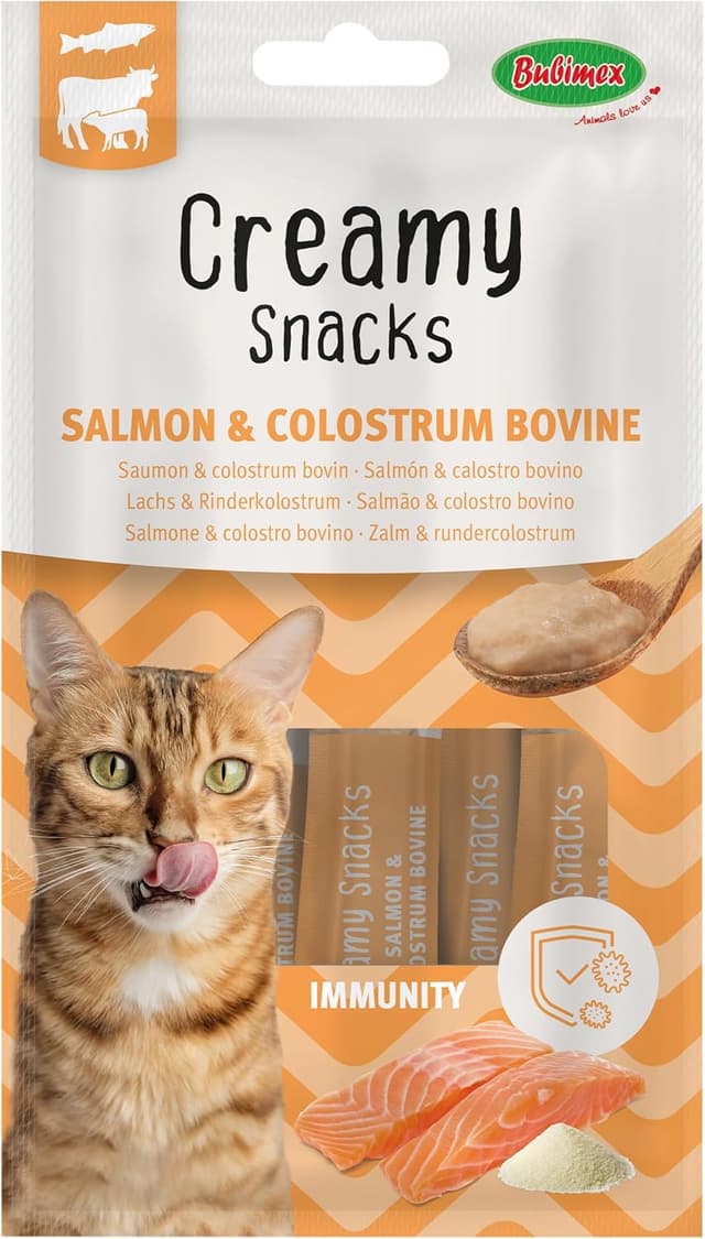 Detalle de Bubimex Creamy Snacks Thunfisch – Leckcreme für Katzen, 4 x 15 g (cremige Textur, hydrierend)