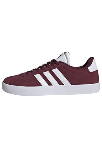 Detalle de adidas Hombre VL Court 3.0 (Shadow Red/Cloud White/Shadow Red) – Zapatillas de piel con amortiguación
