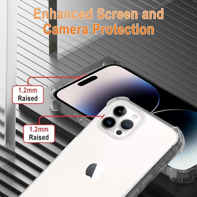 Detalle de Coque XTCASE pour iPhone 15 Pro avec cordon et tour de cou en silicone TPU transparent (noir)