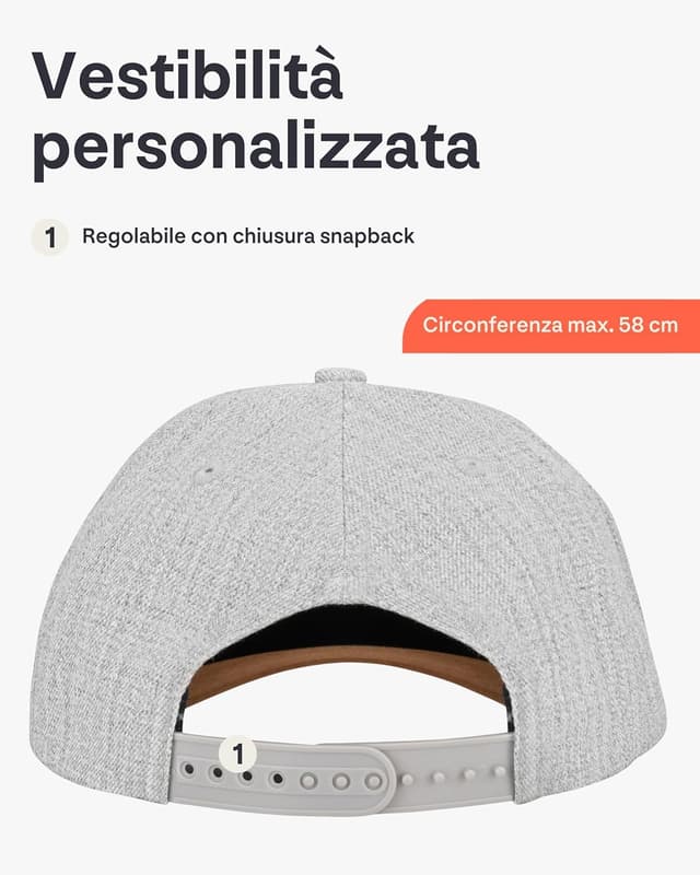 Detalle de Johnny Urban Dean snapback regolabile da baseball con visiera pieghevole