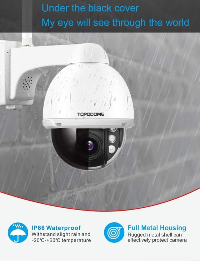 Thumbnail 6 de Topodome Metallo telecamera Wi-Fi esterna 5MP