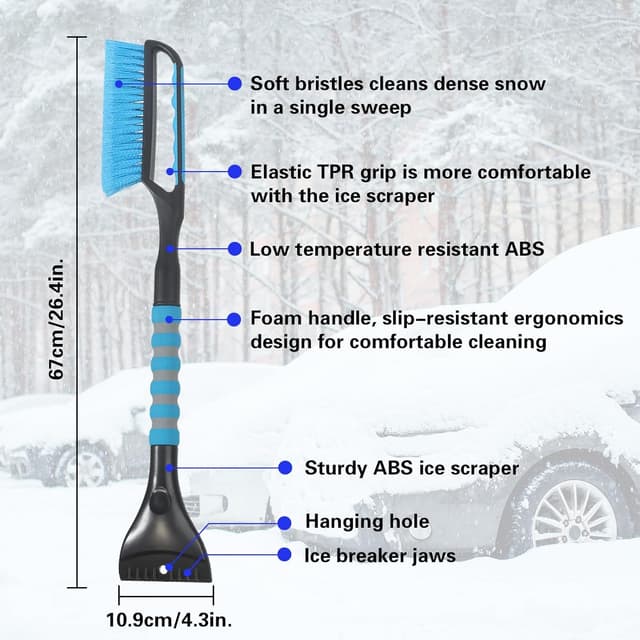 Detalle 2 de LoyaGour 26.4" Snow Brush and Ice Scraper