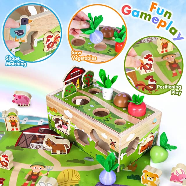 Thumbnail 5 de Montessori Wooden Sensory Toddler Toy 12+ months