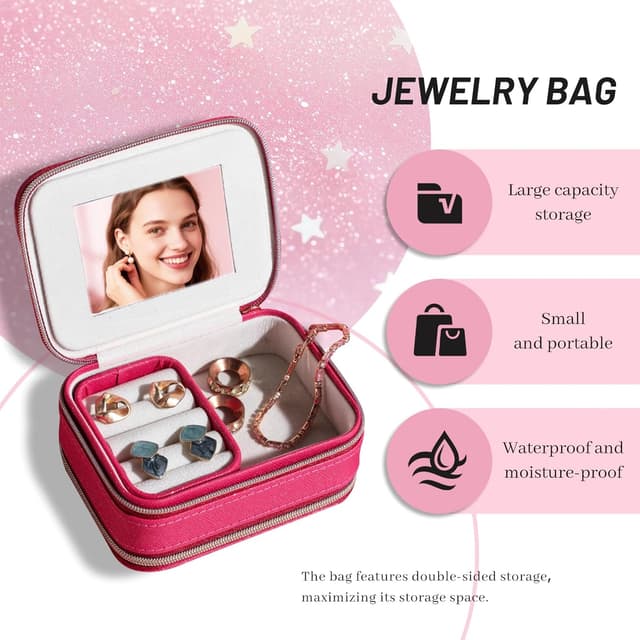 Thumbnail 3 de BS-MALL Travel Jewelry Box: Sleek Organizer for Rings & Necklaces 🧿