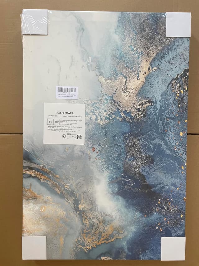 Thumbnail 6 de 3er Set Leinwandbilder Blau 120x60 cm