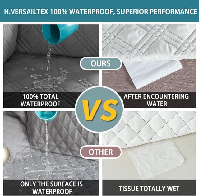 Thumbnail 2 de H.Versailtex Grey 3 Seater Sofa Cover