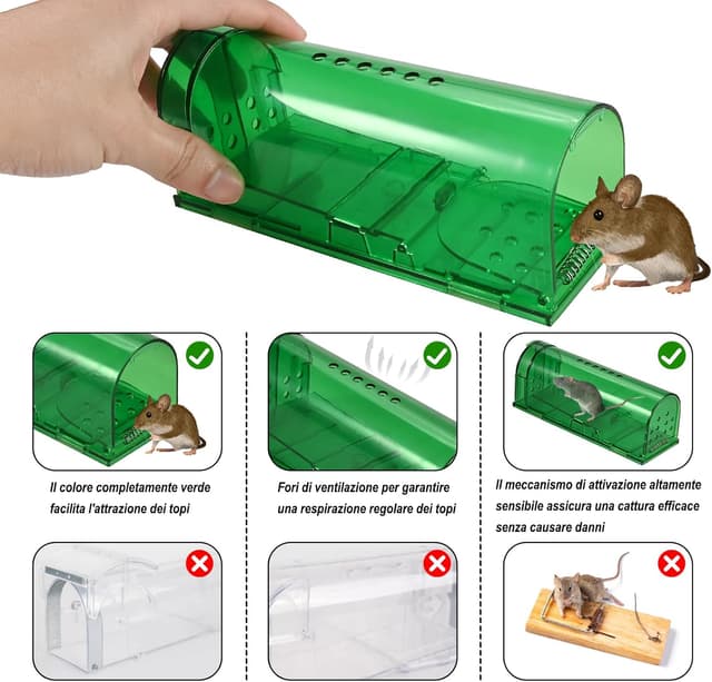 Thumbnail 2 de Faburo Trappola per topi 4 pack 🐭