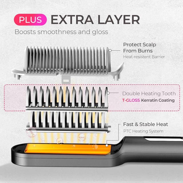 Detalle 2 de TYMO Hair Straightener Comb Plus 9 settings 🎀