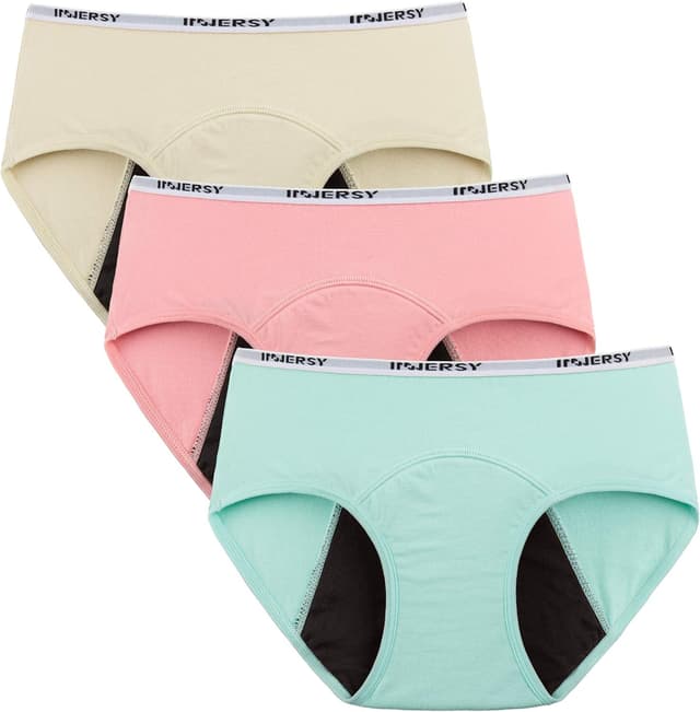 Thumbnail 6 de INNERSY Menstruationsunterwäsche für Mädchen (3er Pack) aus Baumwolle – Periodenslips für Schule & Sport