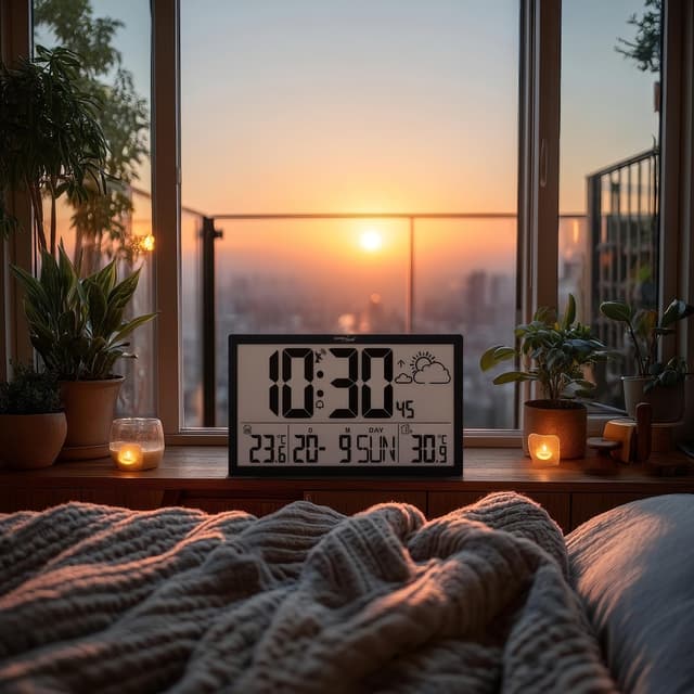 Detalle 2 de Green Blue GB218 station météo DCF 37x22,5 cm