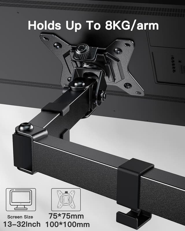 Detalle 1 de ErGear Monitor Halterung 2 Monitore 13–32 Zoll