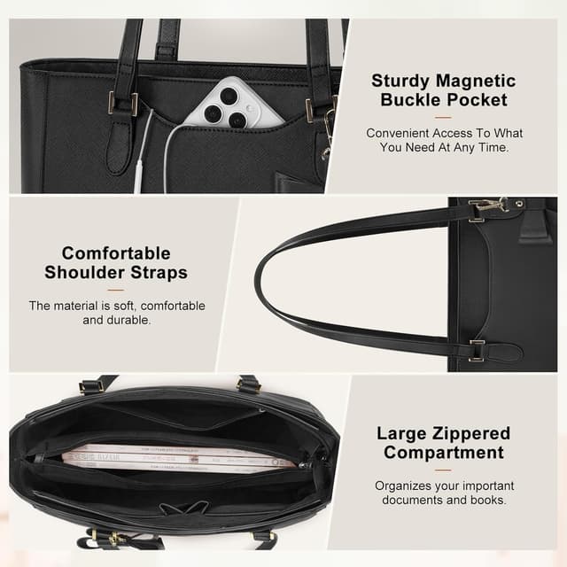 Thumbnail 4 de KTMOUW Handbags Large PU Leather Tote for Work