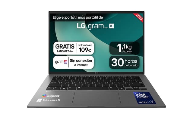 Detalle de LG gram 14Z90T 14" WUXGA, 16 GB, 1 TB
